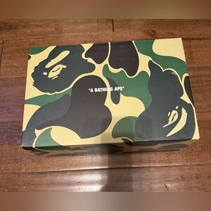 A Bathing Ape Camo Shoe Box and Dust bag